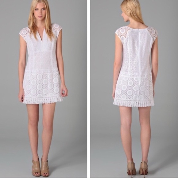 Nanette Lepore Elegant White Lace Dress size 2 - Picture 1 of 9